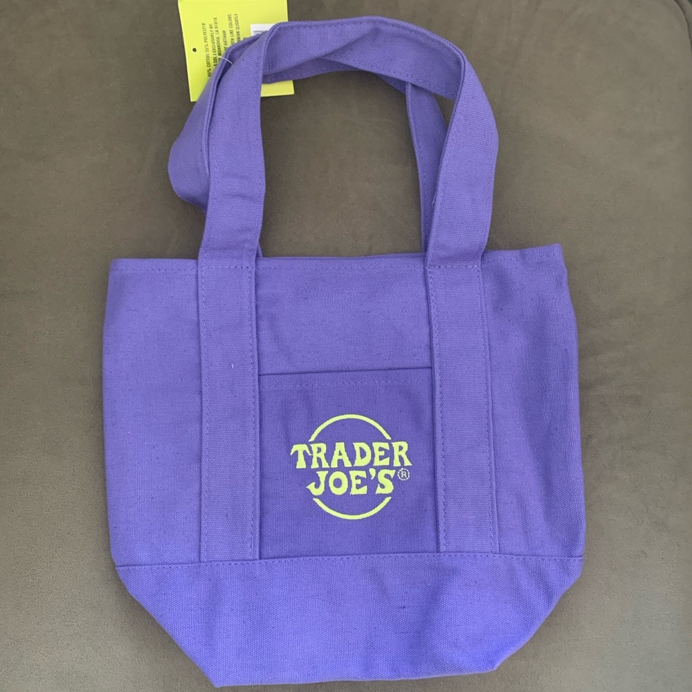 Trader Joe's Purple Mini Tote Bag